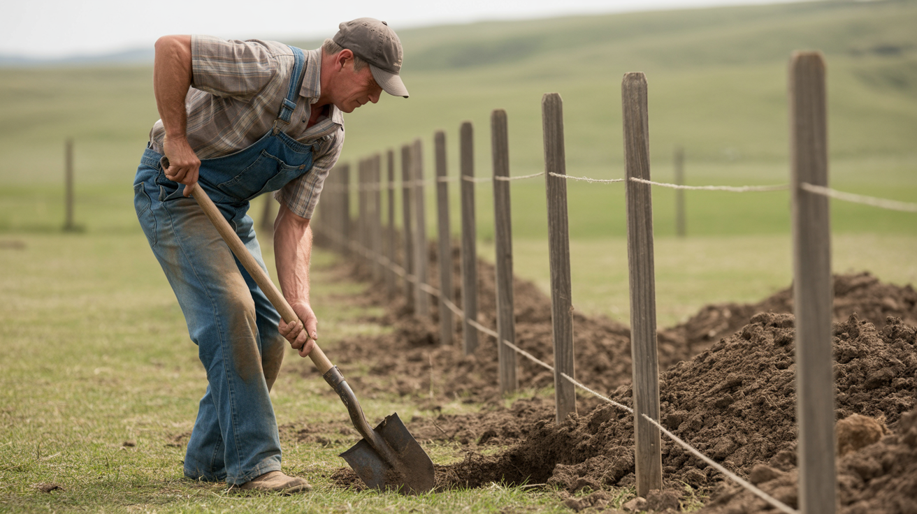 kerítésalap ásása
